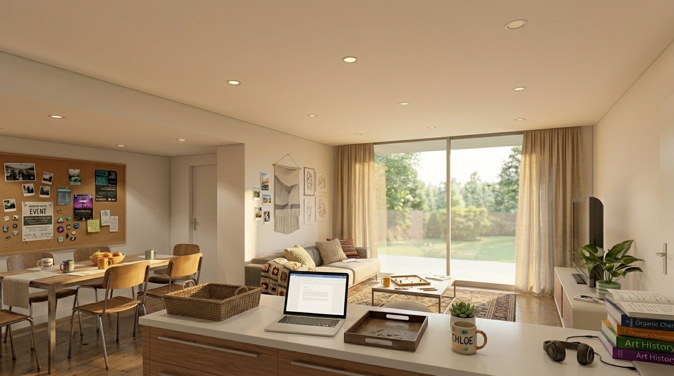 Habitación compartida de la residencia de estudiantes